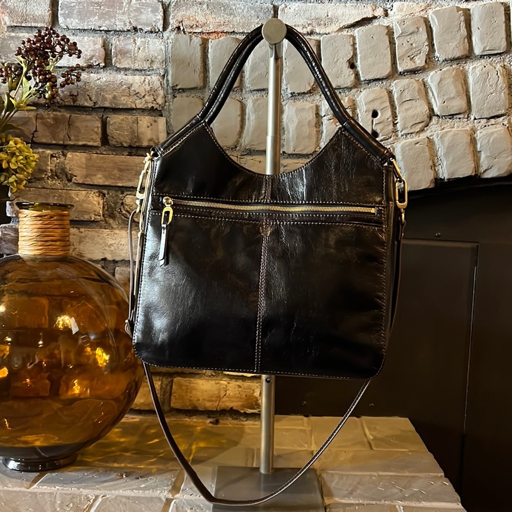Black Leather hobo handbag